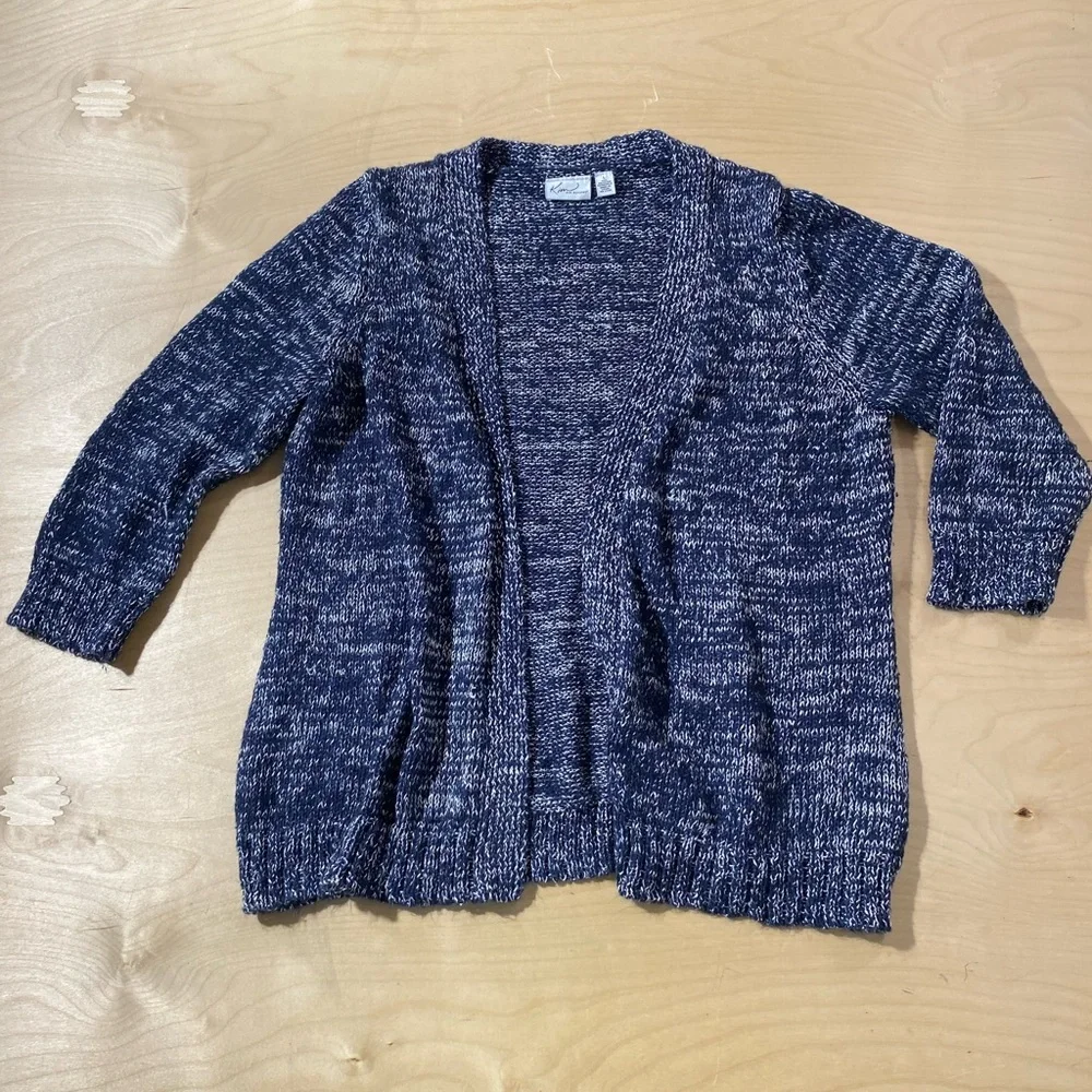 Kim Rogers Navy Marled Cardigan Large (OS)